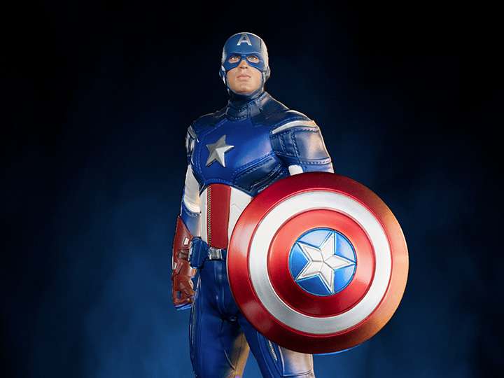 IRON STUDIOS INFINITY SAGA CAP AMERICA NY BATTLE 1/10 STATUA 28 cm