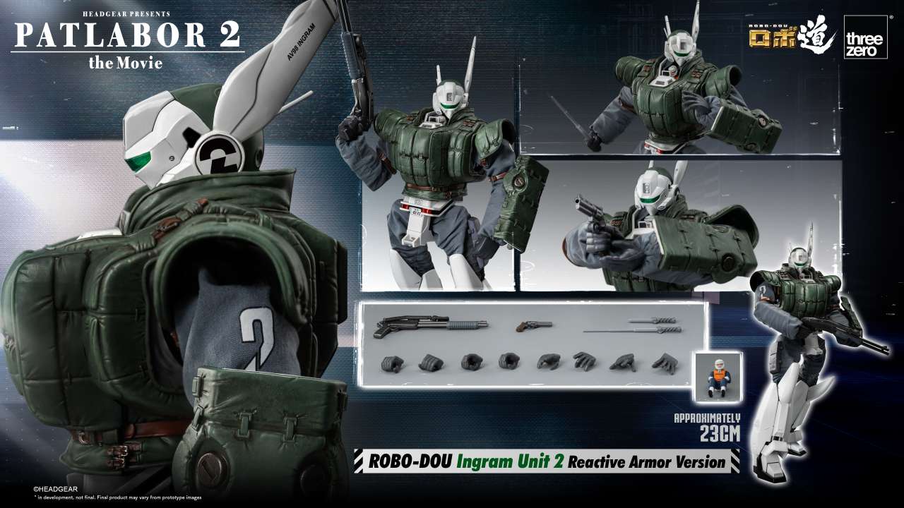 PATLABOR 2: THE MOVIE ROBO-DOU ACTION FIGURA INGRAM UNIT 2 REACTIVE ARMOR VERSION 23 CM THREEZERO