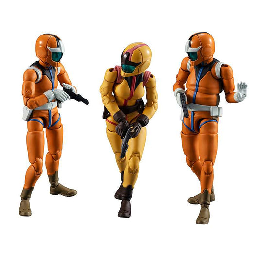 MOBILE SUIT GUNDAM G.M.G. ACTION FIGURA 3-PACK EARTH FEDERATION FORCE 10 CM MEGAHOUSE