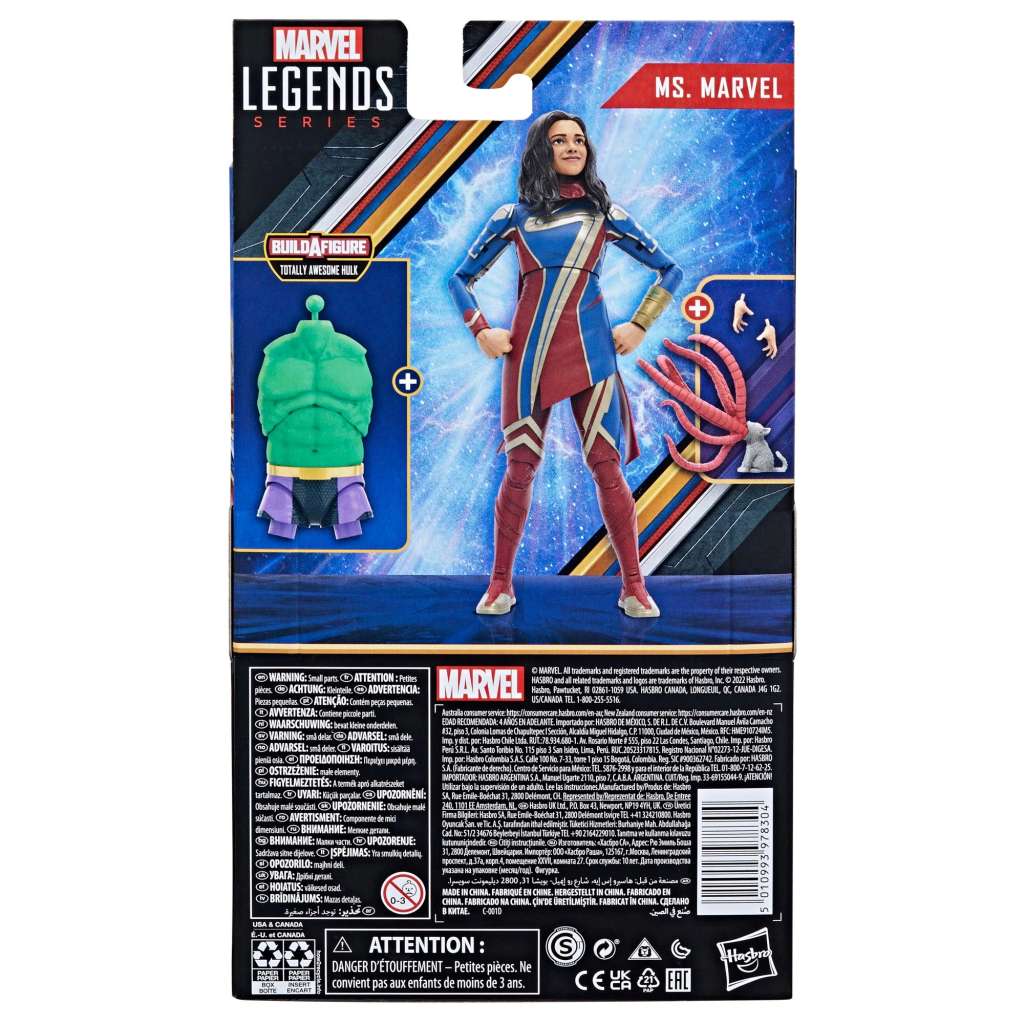 THE MARVELS MARVEL LEGENDS ACTION FIGURA MS. MARVEL (BAF: TOTALLY AWESOME HULK) 15 CM HASBRO