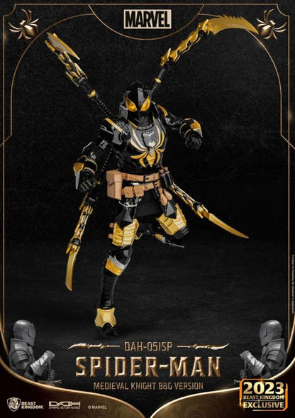 BEAST KINGDOM MEDIEVAL KNIGHT SPIDER-MAN B&G VER. FIGU ACTION FIGURE 20 cm
