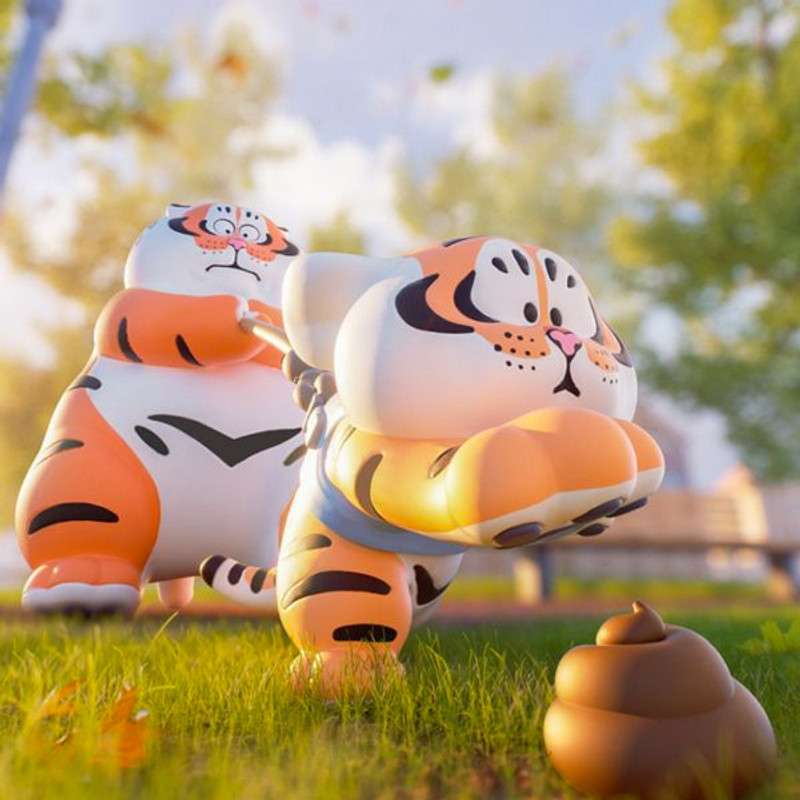 FUNISM ALEXANDER TIGER ROARING LOVE BLIND BOX DISPLAY (8) MINI FIGURA 8 cm