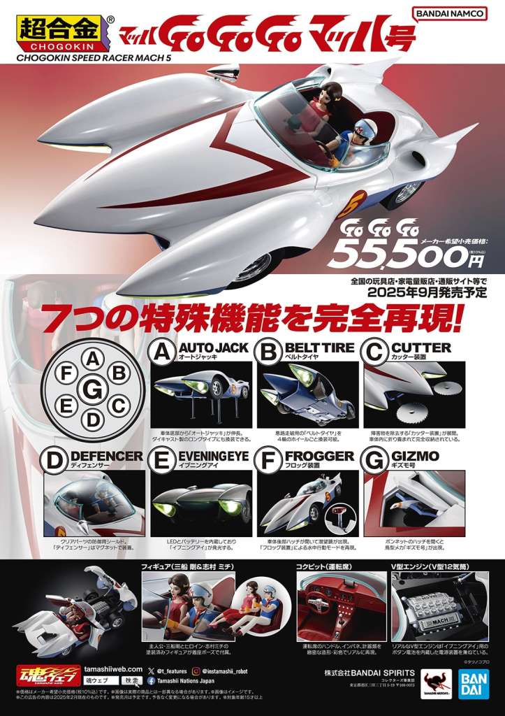 SPEED RACER MACH5 CHOGOKIN REPLICA BANDAI
