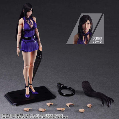 SQUARE ENIX FF VII REMAKE TIFA DRESS PLAY ARTS KAI ACTION FIGURE 25 cm