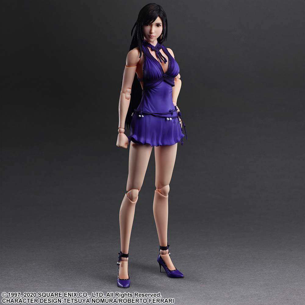 SQUARE ENIX FF VII REMAKE TIFA DRESS PLAY ARTS KAI ACTION FIGURE 25 cm