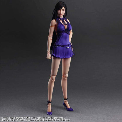 SQUARE ENIX FF VII REMAKE TIFA DRESS PLAY ARTS KAI ACTION FIGURE 25 cm