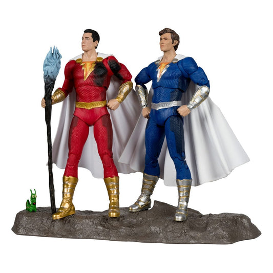 DC Multiverse Action Figures Pack Of 2 Shazam (Battle Damage) & Freddie Freeman (Gold Label) 18 Cm McFarlane Toys