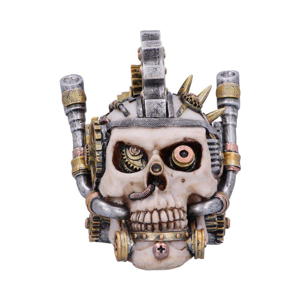 STEAMPUNK MECHANICAL METAL HEAD SKULL