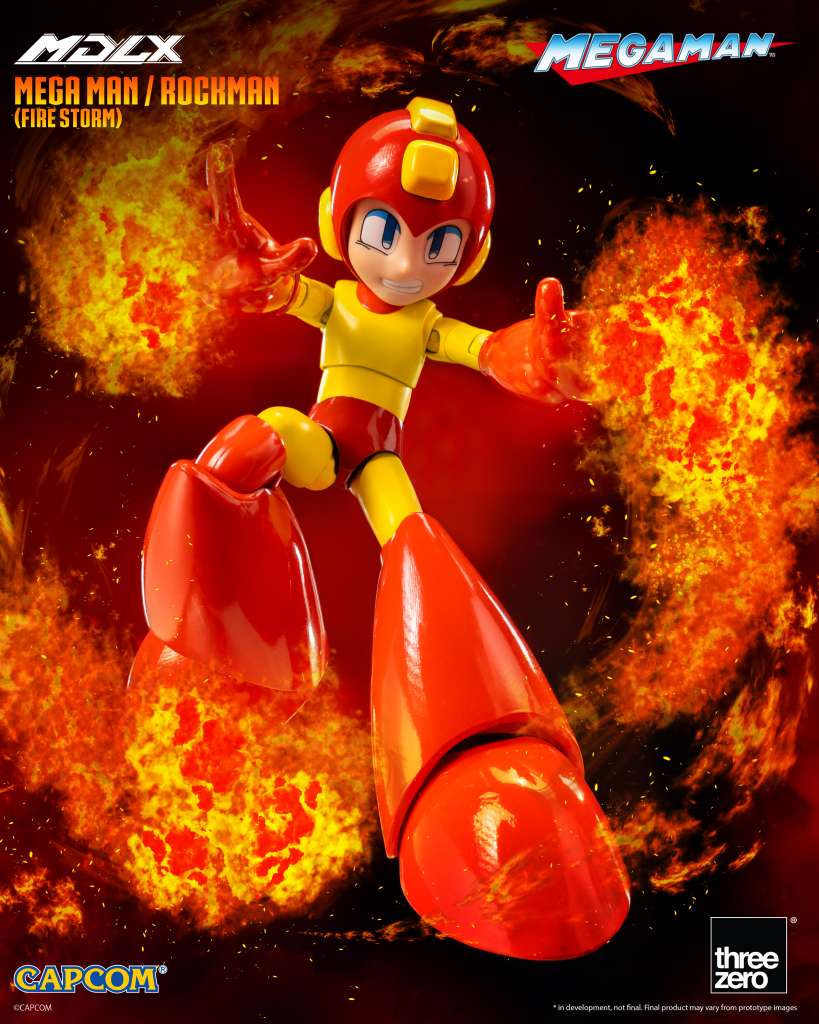 THREEA TOYS/THREEZERO MEGA MAN FIRE STORM MDLX AF ACTION FIGURE 10 cm