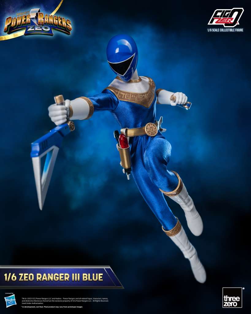 THREEA TOYS/THREEZERO POWER RANGERS ZEO RANGER III BLUE 1/6 ACTION FIGURE 30 cm