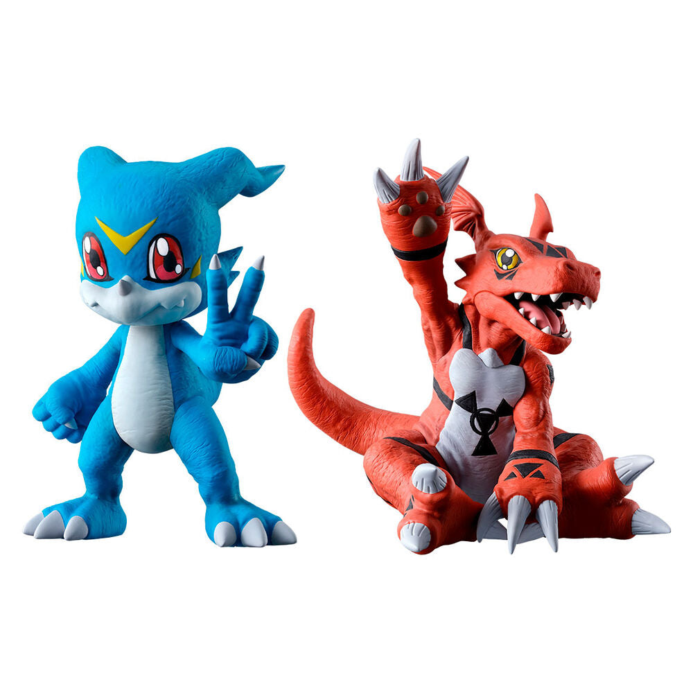 Digimon Two Forces That Radite Light Veemon & Guilmon Ichibansho figures 5cm Banpresto