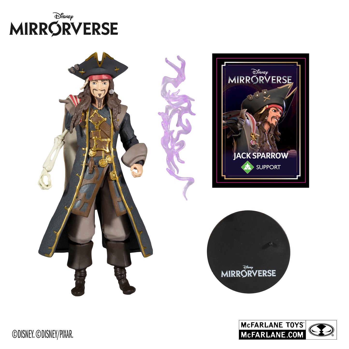 Disney Mirror 7inch Jack Sparrow Af Action Figura Mcfarlane Toys