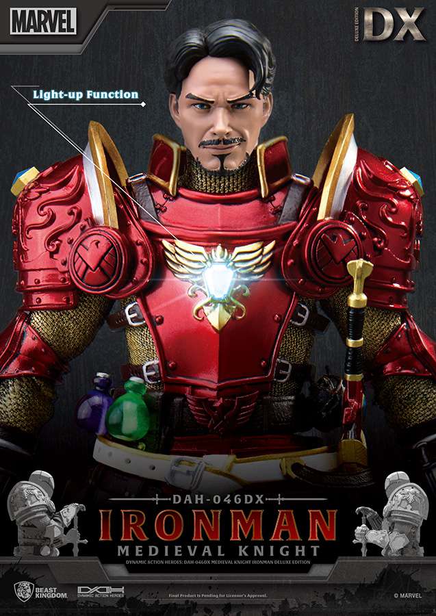 BEAST KINGDOM MEDIEVAL KNIGHT IRON MAN DLX DAH ACTION FIGURE 20 cm