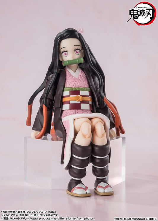 Demon Slayer: Kimetsu No Yaiba S.h. Figuarts Action Figura Nezuko Kamado 13 Cm Bandai Tamashii Nations