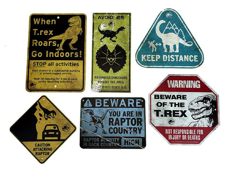 FACTORY ENT JW METAL WARNING SCALED PROP REPLICA 20 cm