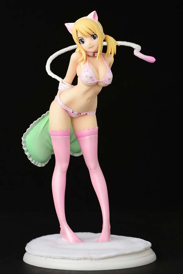 ORCATOYS FAIRY TAIL LUCY HEART CHERRY BLOS CAT ST STATUA 24 cm