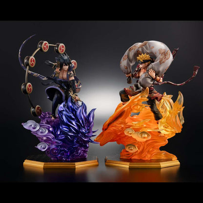 NARUTO-SHIPPUDEN-NARUTO SASUKE GOD SET STATUA MEGAHOUSE