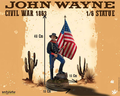 INFINITE STATUE JOHN WAYNE CIVIL WAR 1863 1/6 STATUA 48 h x 15 x 15 cm / 18.90 h x 5.90 x 5.90 inch