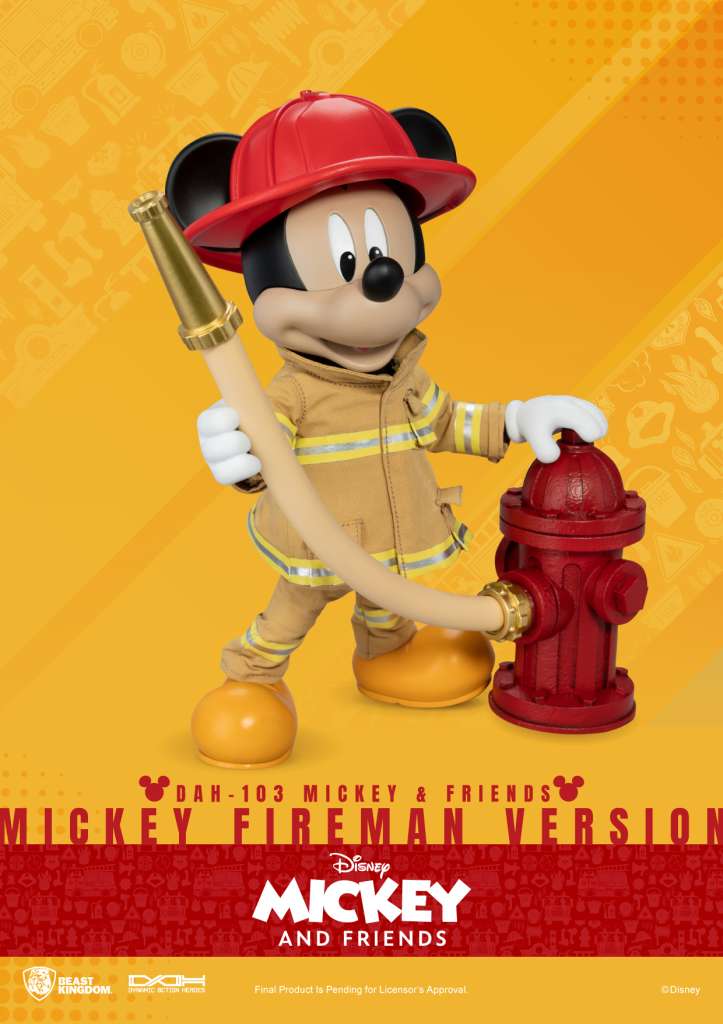 BEAST KINGDOM MICKEY FRIEND FIREMAN VERSION STATUA 16 cm