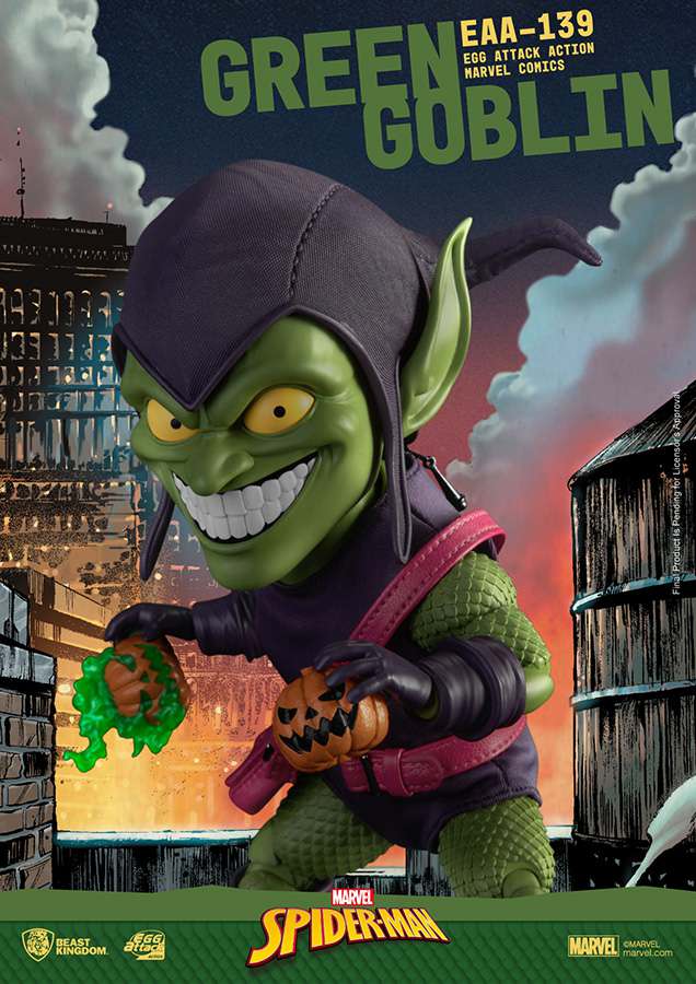 BEAST KINGDOM GREEN GOBLIN - MARVEL EGG ATTACK COMICS ACTION FIGURE 16 cm