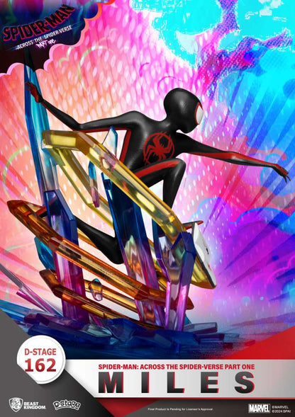 BEAST KINGDOM D- STAGE SPIDER-MAN ACROSS SPIDER-VERSE PART ONE MILES STATUA 15cm