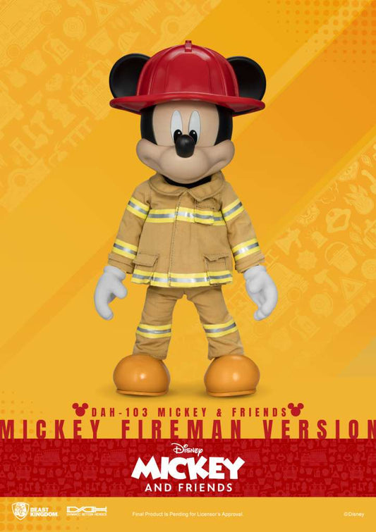 MICKEY & FRIENDS DYNAMIC 8CTION HEROES ACTION FIGURA 1/9 MICKEY FIREMAN VER. 24 CM BEAST KINGDOM TOYS
