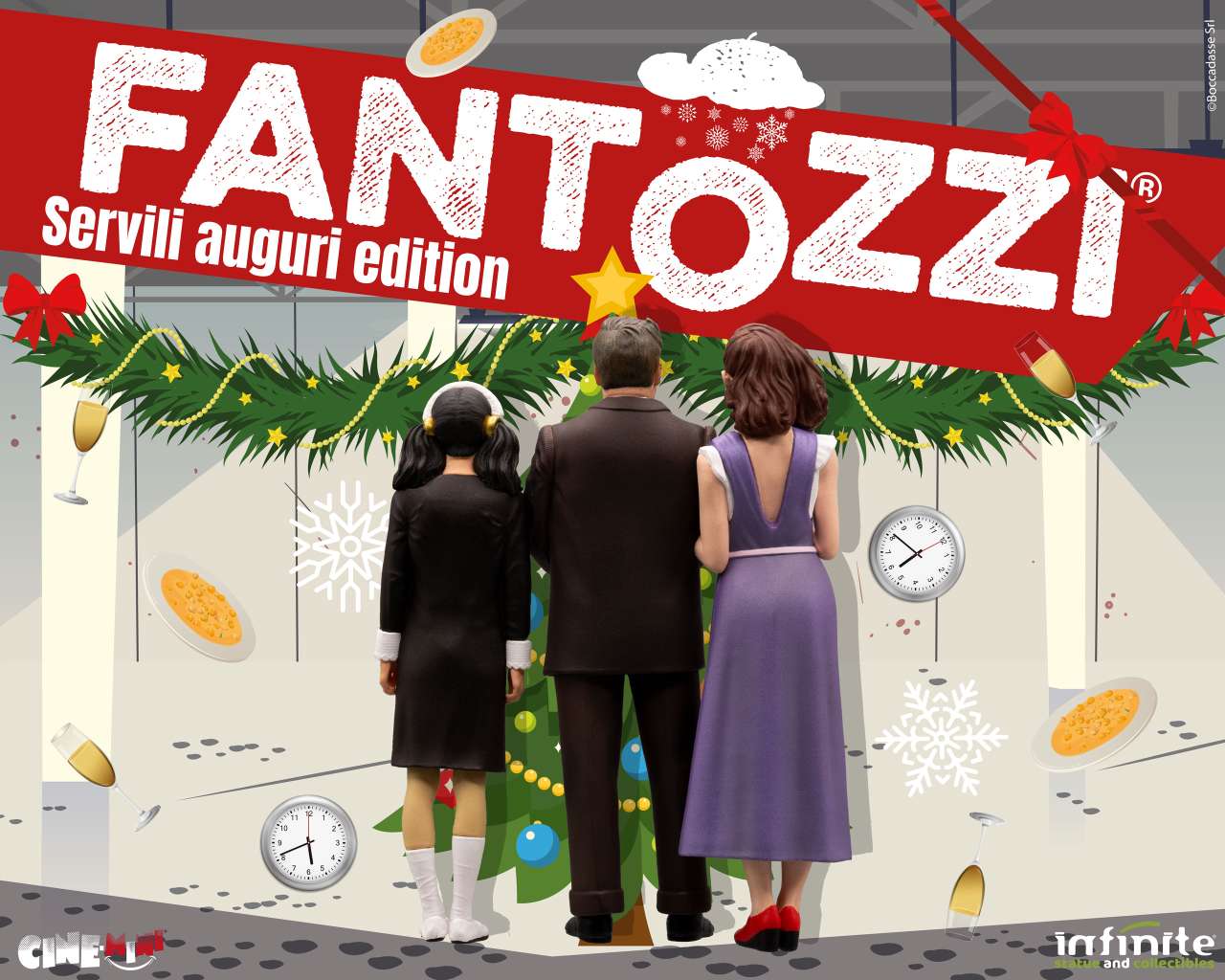 INFINITE STATUE FANTOZZI FAMIGLIA FANTOZZI RAG UGO SERVILI AUGURI EDITION CINEMINI PVC MINI FIGURA 10 cm