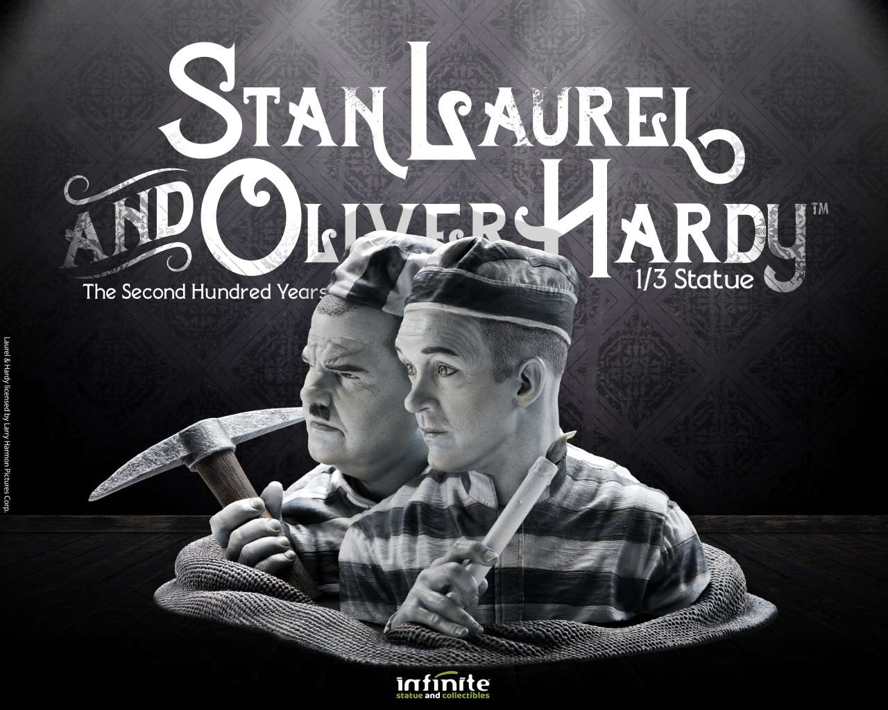 INFINITE STATUE STAN LAUREL & OLIVER HARDY 1/3 STATUA 29 cm