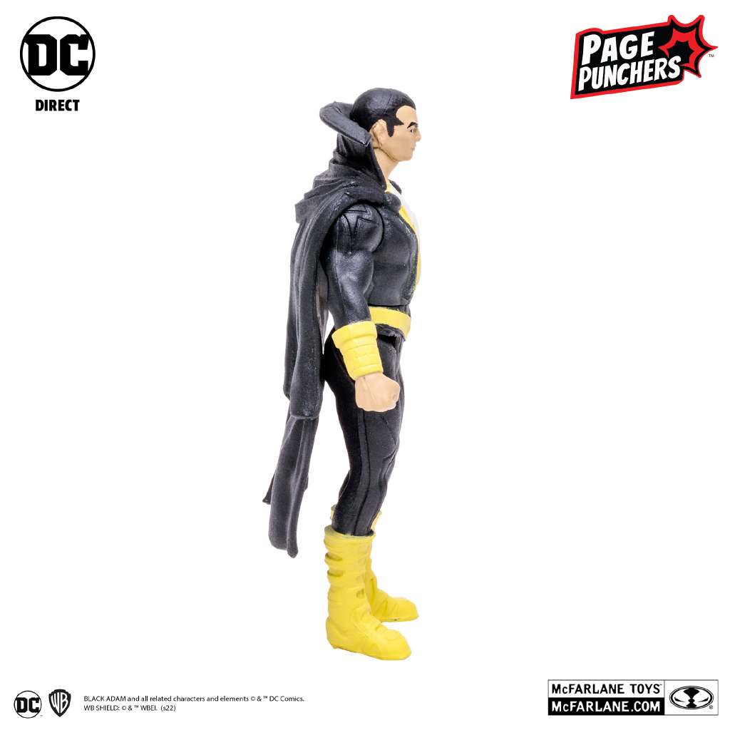 DC PAGE PUNCH BLACK ADAM+COMIC 3INCH AF