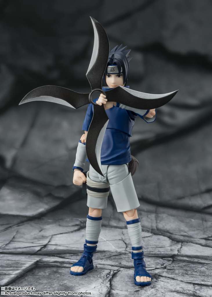 NARUTO S.H. FIGUARTS FIGURA SASUKE NINJA PRODIGIO DEL CLAN UCHIHA 13 CM BANDAI