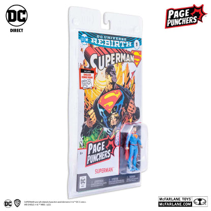 DC PAGE PUNCHERS SUPERMAN + COMIC 3IN AF