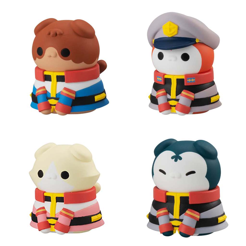 NARUTO SHIPPUDEN MEGA CAT PROJECT TRADING FIGURES NYANDAM WE ARE THE EARTH FEDERATION FORCE SPECIAL SET 3 CM MEGAHOUSE