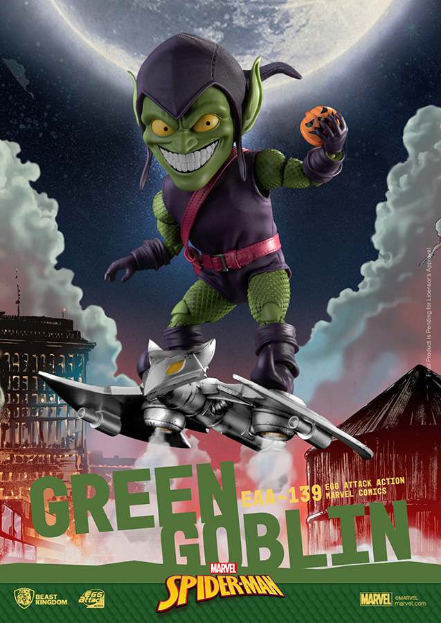 BEAST KINGDOM GREEN GOBLIN - MARVEL EGG ATTACK COMICS ACTION FIGURE 16 cm