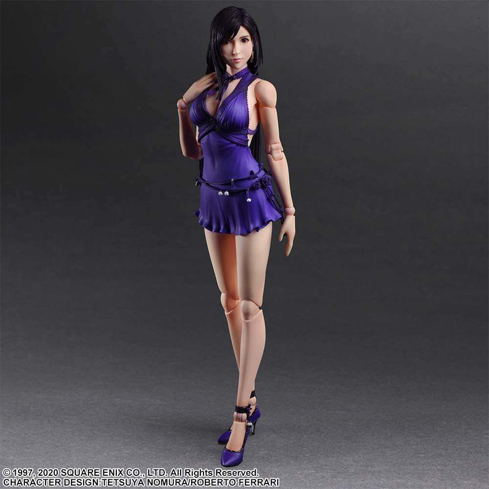 SQUARE ENIX FF VII REMAKE TIFA DRESS PLAY ARTS KAI ACTION FIGURE 25 cm