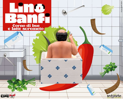 INFINITE STATUE LINO BANFI CORNO DI BUE E LATTE SCREMETO CINEMINI PVC MINI FIGURA 9.5 cm