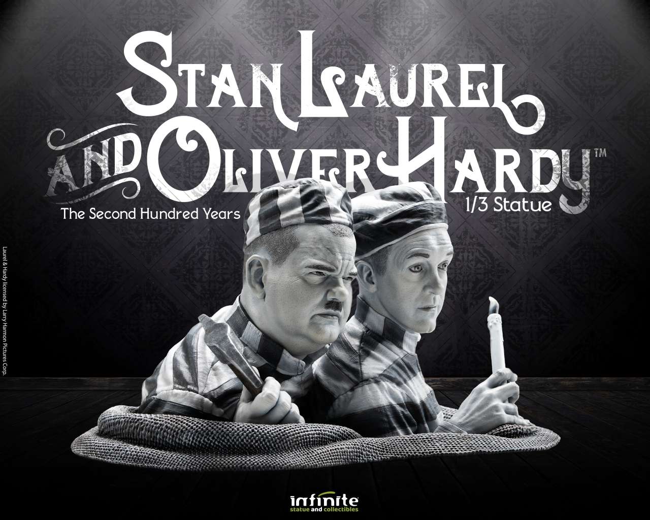 INFINITE STATUE STAN LAUREL & OLIVER HARDY 1/3 STATUA 29 cm