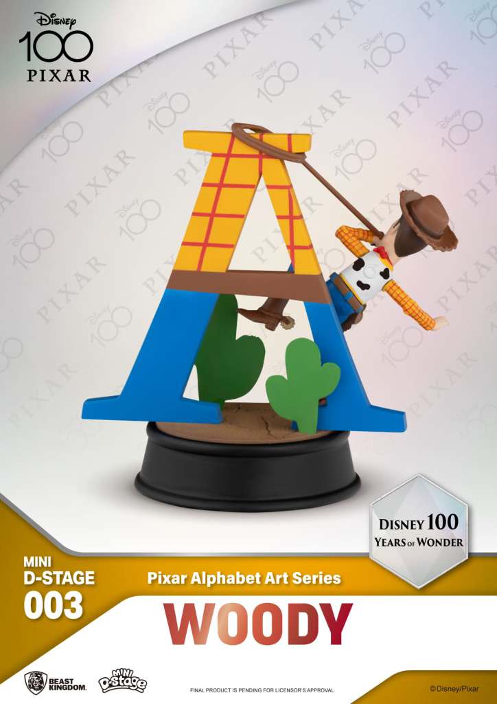 MINI DS DISNEY 100 YERAS PIXAR ALPHABET MINI FIGURA BEAST KINGDOM