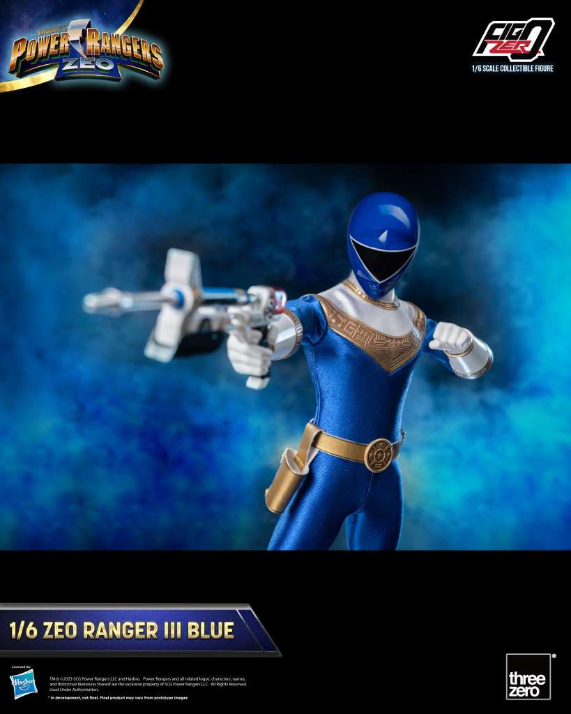 THREEA TOYS/THREEZERO POWER RANGERS ZEO RANGER III BLUE 1/6 ACTION FIGURE 30 cm