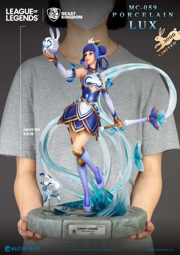 BEAST KINGDOM LEAGUE LEGENDS MASTER CRF PRCLAIN LUX STATUA 42 cm