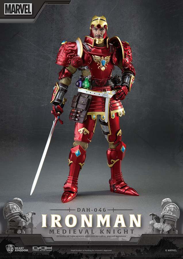 BEAST KINGDOM MEDIEVAL KNIGHT IRON MAN DAH ACTION FIGURE 20 cm