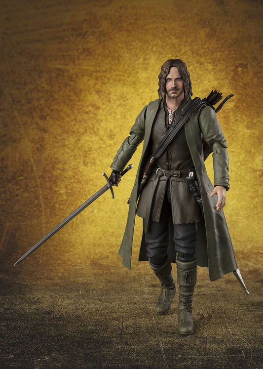 IL SIGNORE DEGLI ANELLI S.H. FIGUARTS ACTION FIGURA ARAGORN 16 CM BANDAI TAMASHII NATIONS