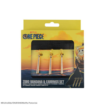 ONE PIECE BANDANA AND EARRINGS SET