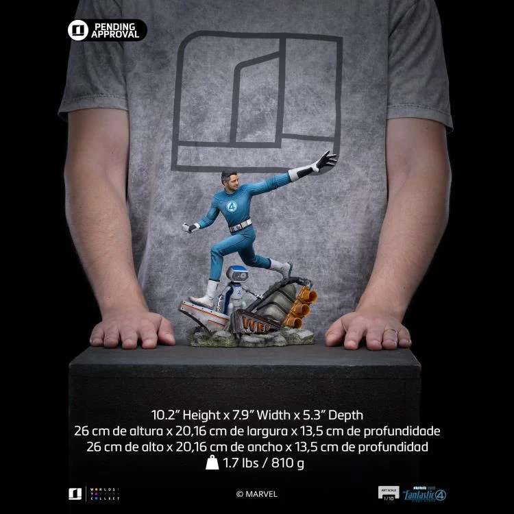 IRON STUDIOS FANTASTIC FOUR FIRST STEPS MR. FANTASTIC H.E.R.B.I.E 1/10 STATUA 26 cm