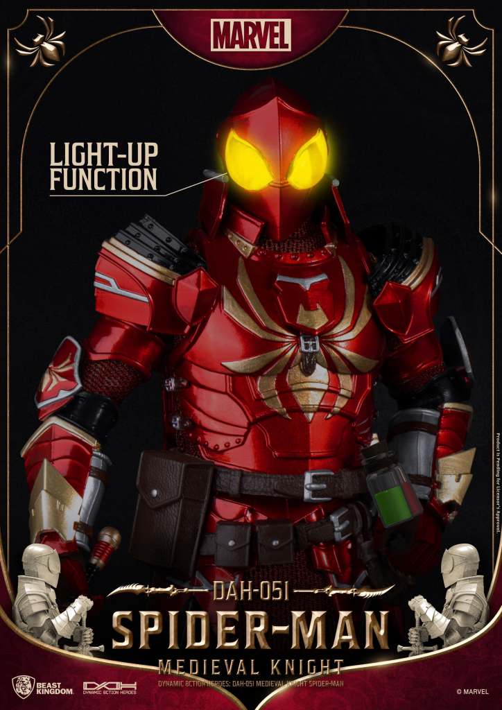 BEAST KINGDOM MEDIEVAL KNIGHT SPIDER-MAN DAH ACTION FIGURE 20 cm