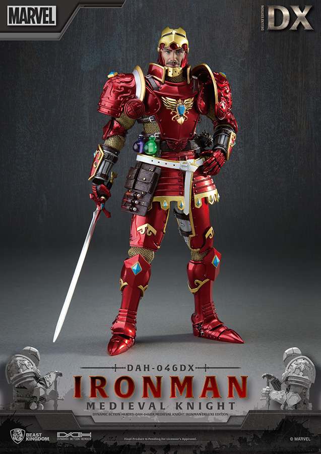 BEAST KINGDOM MEDIEVAL KNIGHT IRON MAN DLX DAH ACTION FIGURE 20 cm