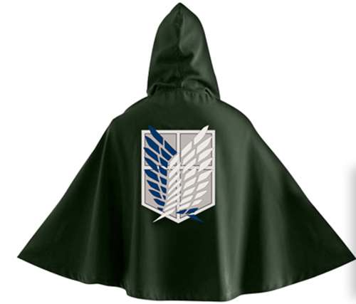 AOT OFFICIAL GREEN CAPE IN POLYBAG