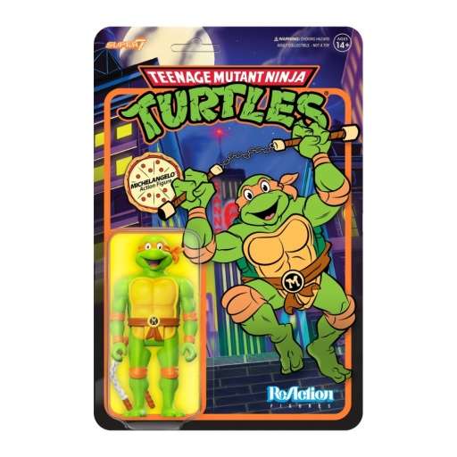 TMNT REACTION FIG W7 MICHELANGELO TOON