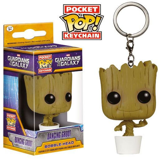 Guardiani Della Galassia Portachiavi Funko Pop! Vinile Groot Danzante 4 Cm