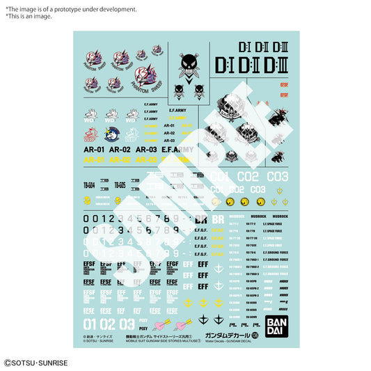 GUNDAM MODEL KIT DECAL 136 GUNDAM SIDE ST MULTI 1 BANDAI