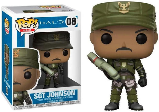 Halo Funko Pop! Figura Sgt. Johnson Standard 9 cm - Scatola rovinata